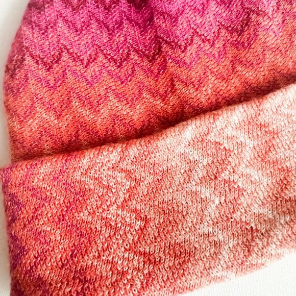 Missoni PInk Red Orange Wool Blend Hat OS - Picture 8 of 10
